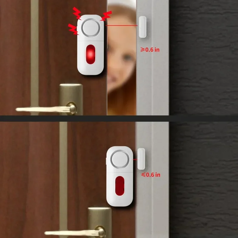 Door Wedge Alarm - เซ็นเซอร์ประตูหน้าต่างไร้สายกันขโมย 130bp นาฬิกาปลุกแม่เหล็กบ้านอีกต่อไประบบ Entry Burglar Security