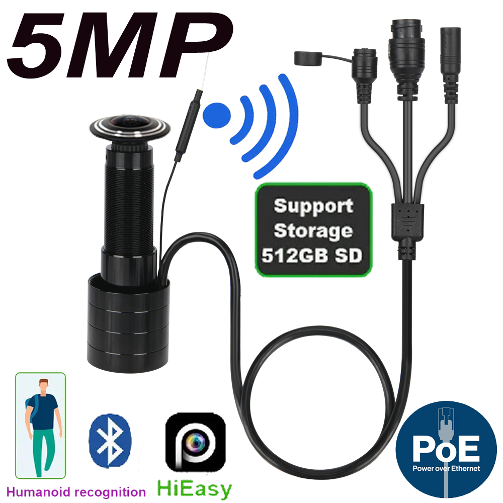 Home Security Adt - 5MP Door Eye IP POE กล้องมินิตาส่องรูกุญแจ