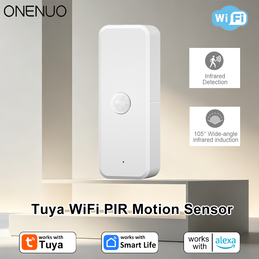 Home Security Technology - ใหม่ทูย่า ไวไฟ PIR เครื่องตรวจจับความเคลื่อนไหวเซ็นเซอร์อินฟราเรดตรวจจับร่างกายมนุษย์ ระบบเตือนภัยความปลอดภัยภายในบ้าน แอพสมาร์ทไลฟ์แจ้งเตือน