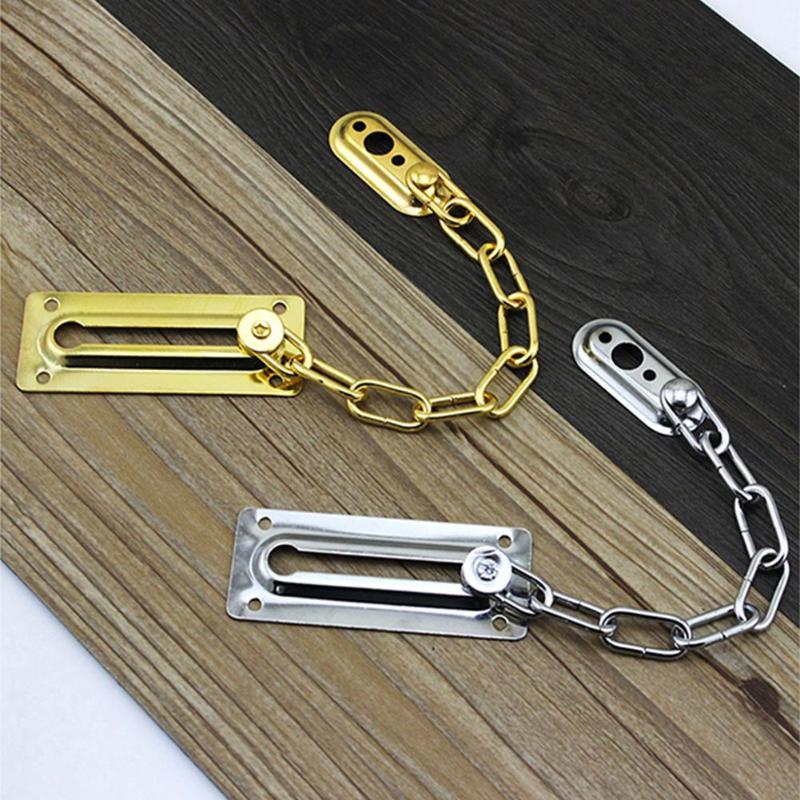 Door Chain Guard - โซ่ล็อคประตูสแตนเลส โซ่รักษาความปลอดภัย กลอนล็อค ตู้ล็อค DIY เครื่องมือช่างบ้าน