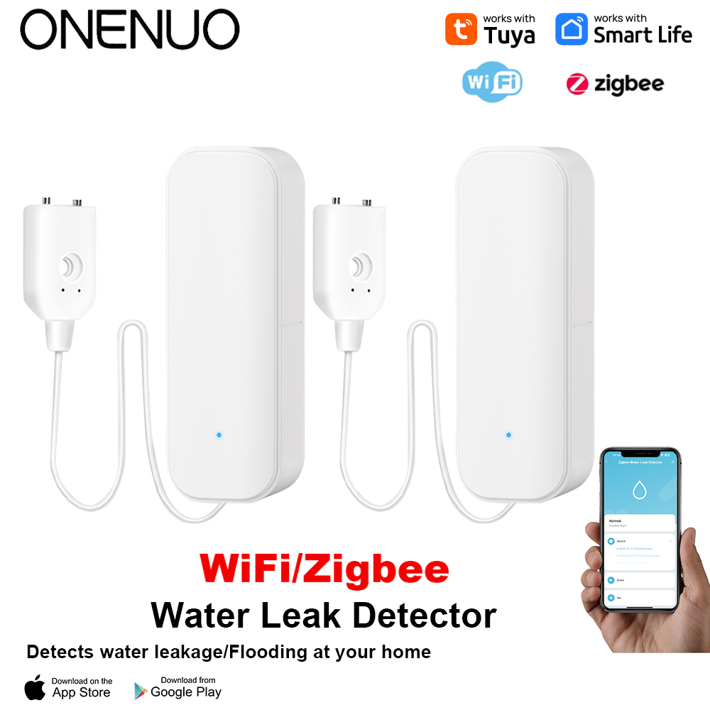 Home Security Tools - WiFi/Zigbee Water Sensor Tuya รั่วเครื่องตรวจจับน้ําท่วม Smart