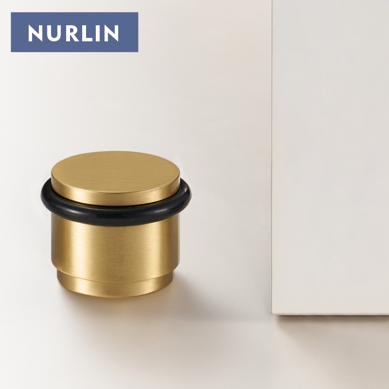 Door Chain Guard - Nurlin ทองเหลืองทนทานโครงสร้างใหม่ธรรมดาประตูสําหรับห้องน้ําในร่มและกลางแจ้ง Gates Matte Gold Antique