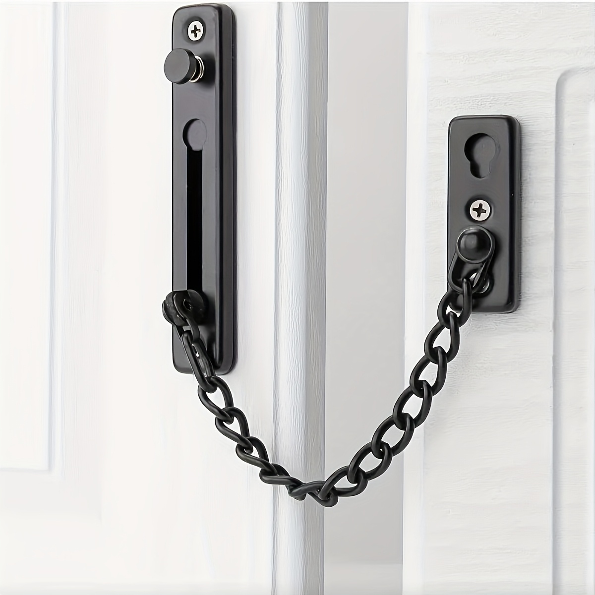 Door Chain Guard - โซ่ล็อคประตู 1 ชิ้น พร้อมสปริงกันขโมย แข็งแรง ทนทาน