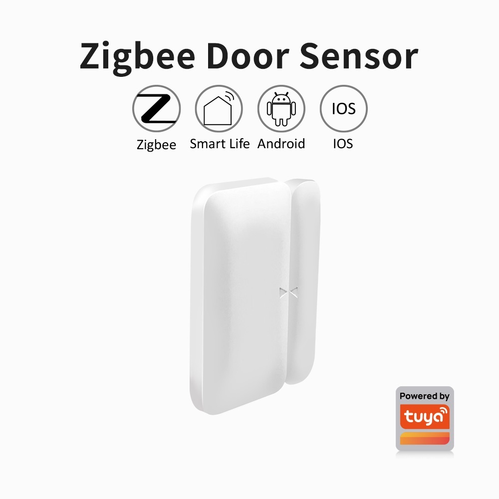 Home Security Technology - เซ็นเซอร์ประตูหน้าต่างไร้สาย Tuya Zigbee มินิสมาร์ทโฮม เครื่องตรวจจับประตูไร้สาย ระบบแจ้งเตือนเปิด-ปิดประตู