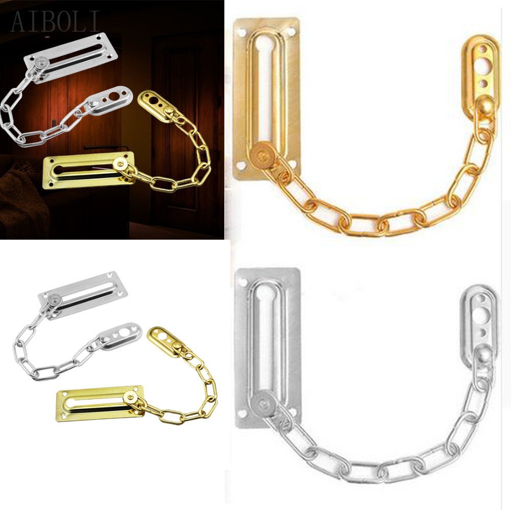 Door Chain Guard - ประตูสแตนเลสความปลอดภัยล็อค Guard Chain Security Bolt ล็อคตู้สลัก