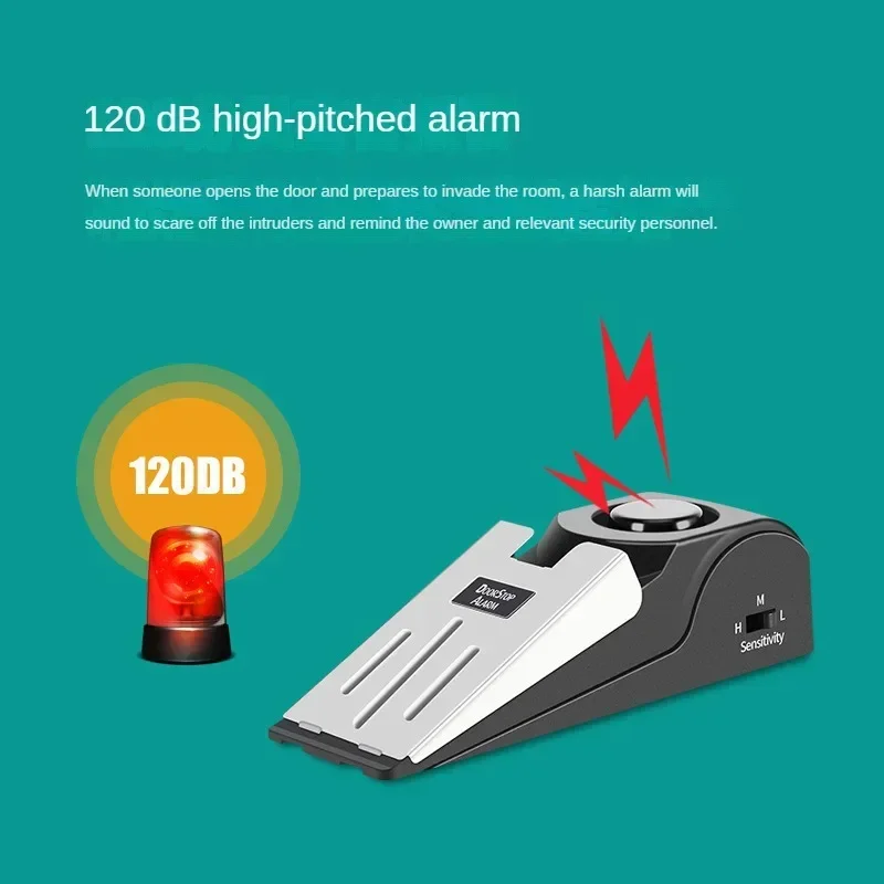 Door Wedge Alarm - โรงแรมประตูหยุดสัญญาณกันขโมยประตู Crack ALARM ประตูปลั๊กนาฬิกาปลุกในครัวเรือนประตู STOP ALARM