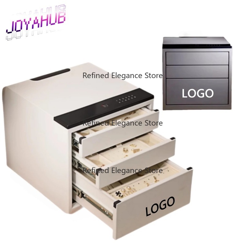 Home Security Logo - ตู้เซฟเครื่องประดับไบโอเมตริกซ์โลโก้สั่งทำพิเศษ ตู้นิรภัยเหล็กทั้งหมดพร้อมระบบล็อกด้วยลายนิ้วมือและรหัส PIN ลิ้นชักป้องกันการโจรกรรมสำหรับบ้าน/สำนักงาน