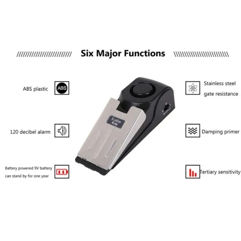 ระบบเตือนภัยกันขโมยแบบเสียบประ - Door Wedge Alarm บทวิจารณ์และราคา