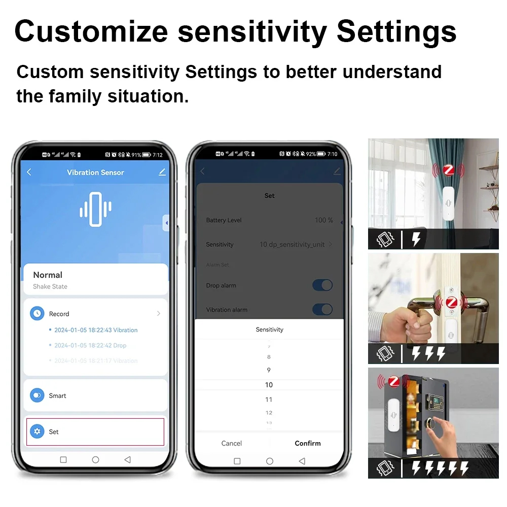 แอปเซ็นเซอร์การสั่นสะเทือนอัจฉ - Home Security Tools บทวิจารณ์และราคา