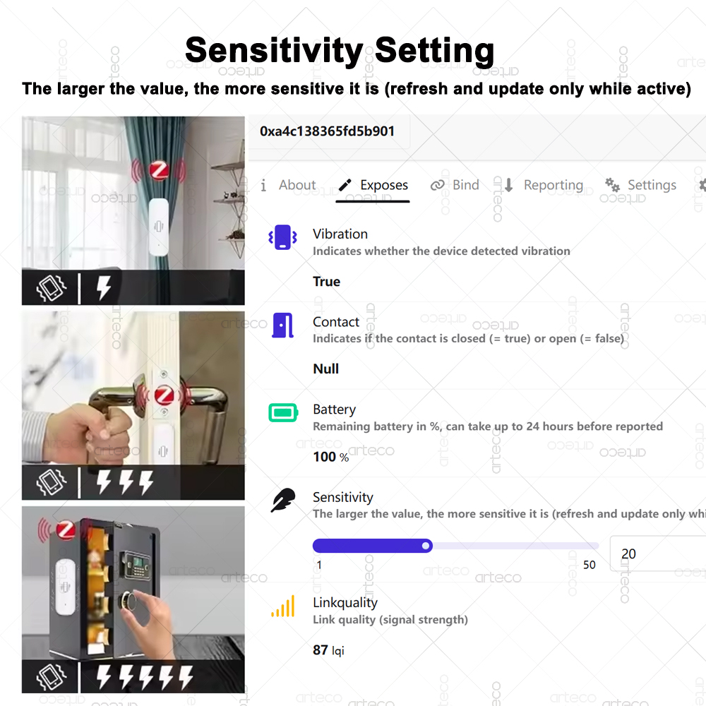 เซ็นเซอร์สั่นสะเทือนอัจฉริยะ Z - Home Security Tools บทวิจารณ์และราคา