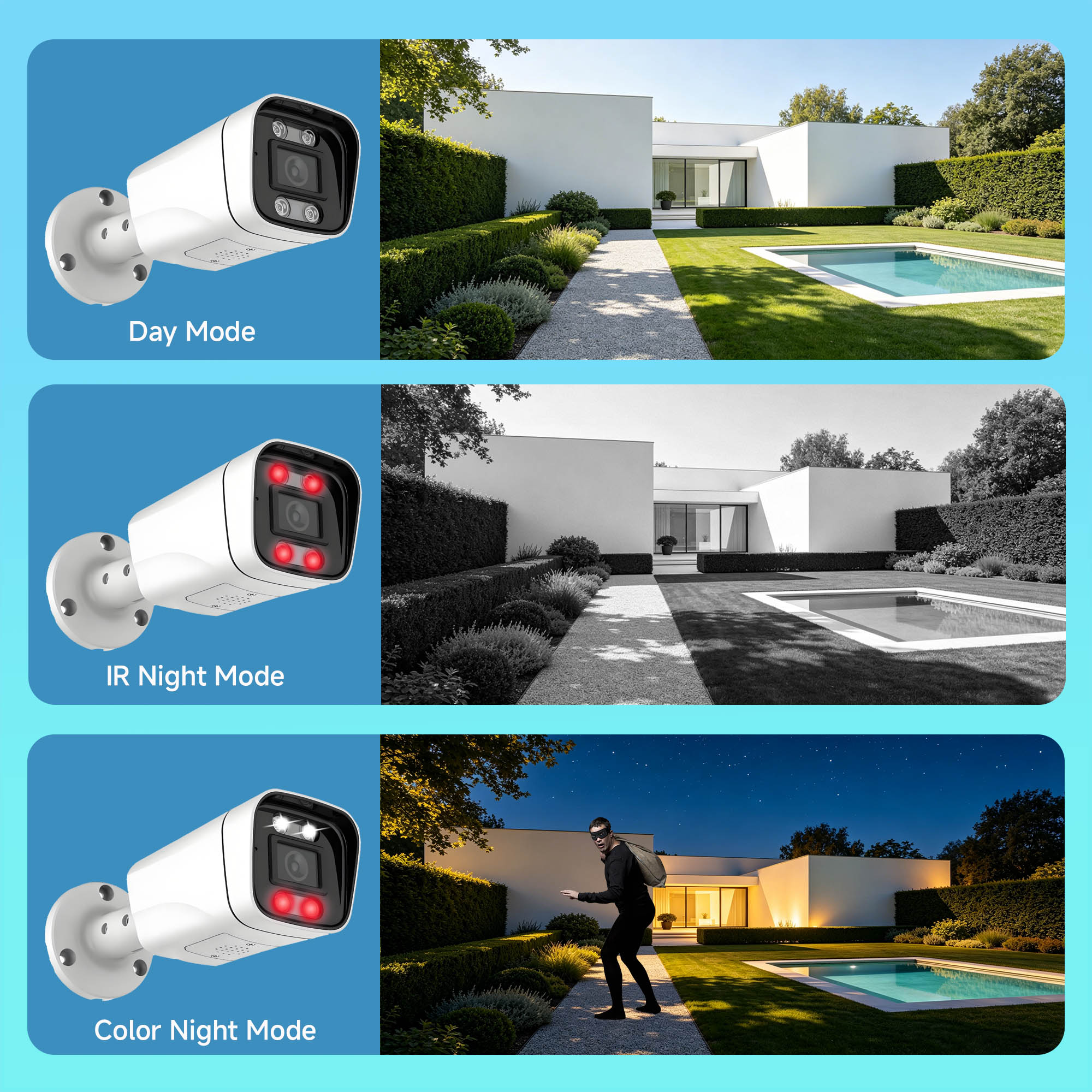 ระบบกล้องวงจรปิด BFMore 8MP 4K - Home Security Ai บทวิจารณ์และราคา