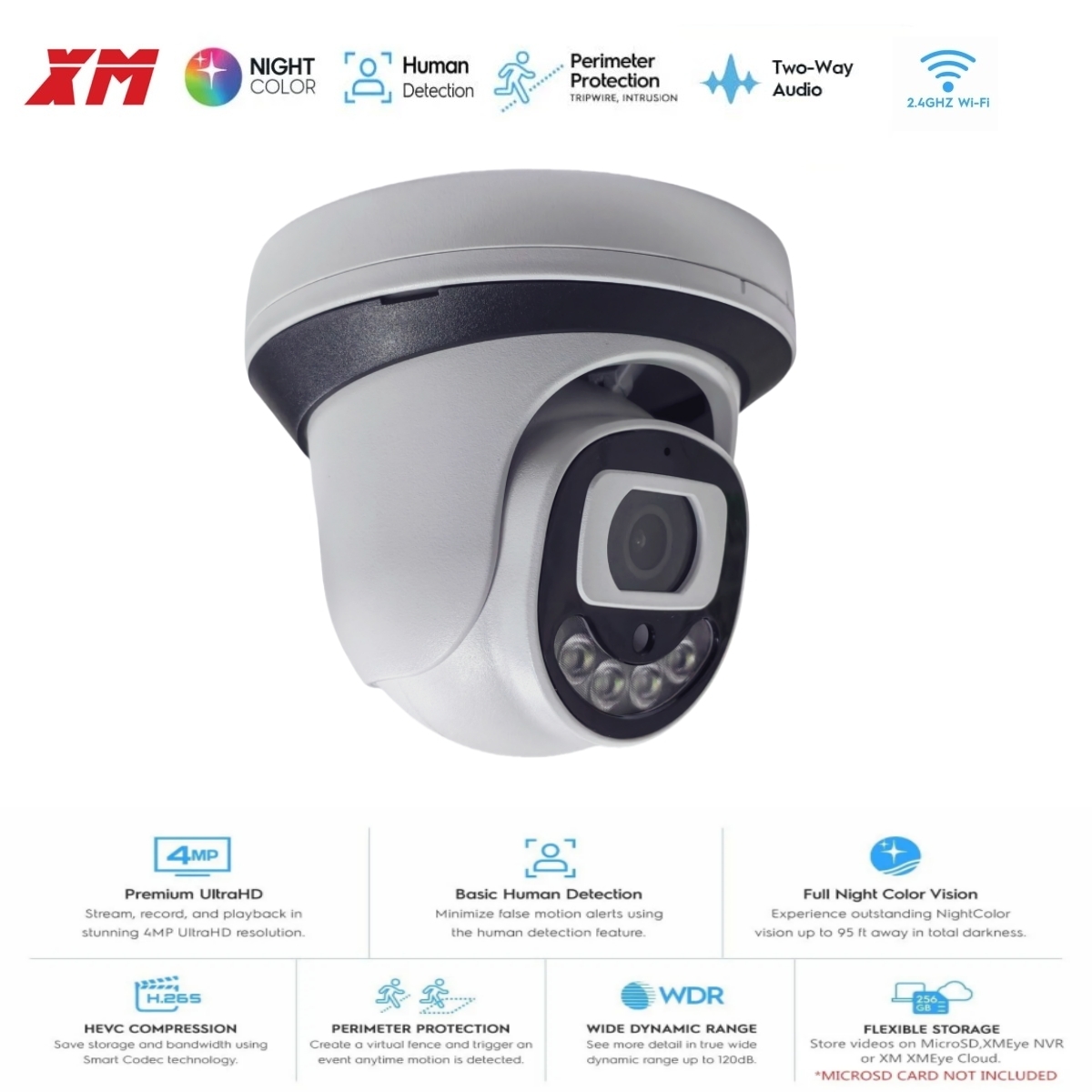 กล้องรักษาความปลอดภัย WiFi 4MP - Home Security Premium บทวิจารณ์และราคา