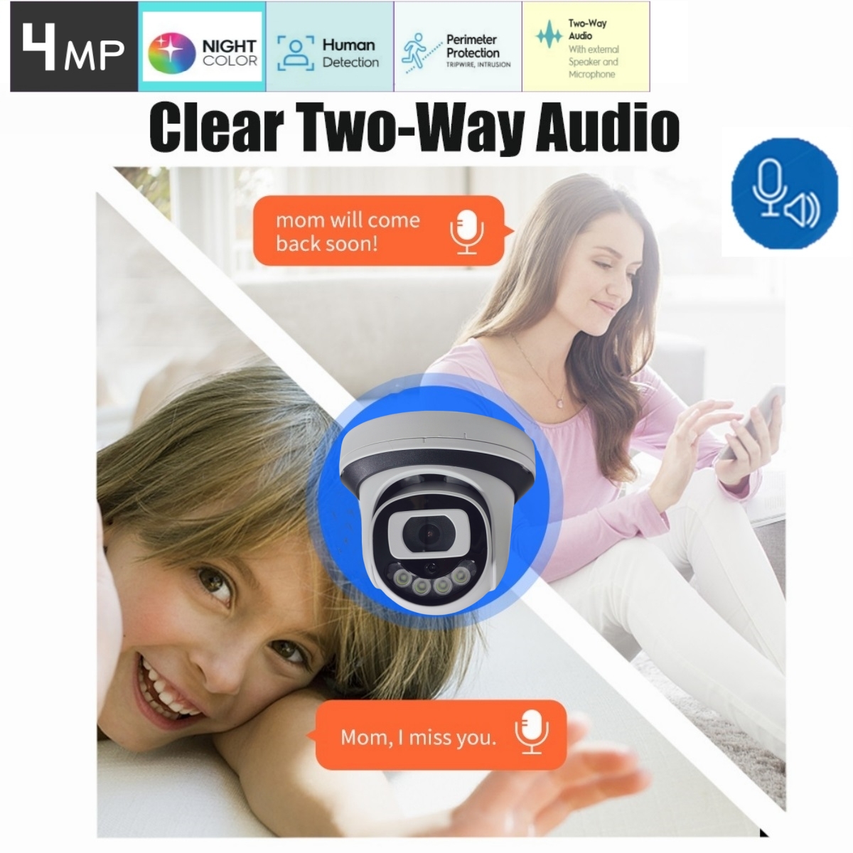 กล้องรักษาความปลอดภัย WiFi 4MP - Home Security Premium บทวิจารณ์และราคา