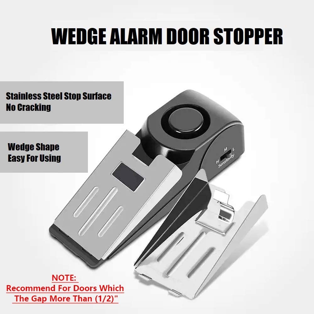 ตัวกันประตูแบบพกพา 1 ชิ้น เสีย - Door Wedge Alarm บทวิจารณ์และราคา