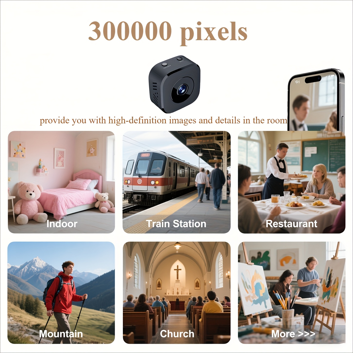 1080P HD Mini WiFi กล้องความปล - Home Security Camera บทวิจารณ์และราคา