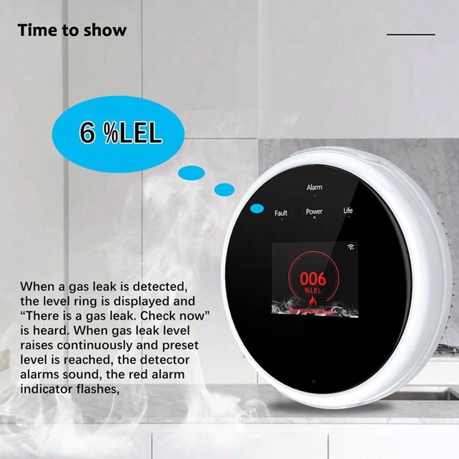 เซ็นเซอร์เตือนแก๊สรั่ว 2.4G Wi - Home Security Technology บทวิจารณ์และราคา