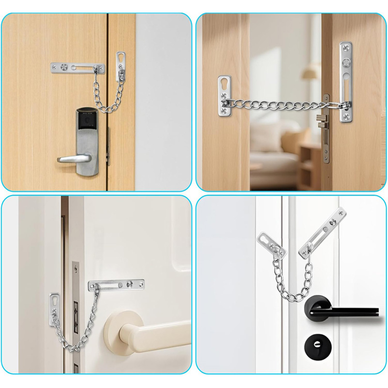 โซ่ล็อคประตูสแตนเลสพร้อมสปริง  - Door Chain Guard บทวิจารณ์และราคา