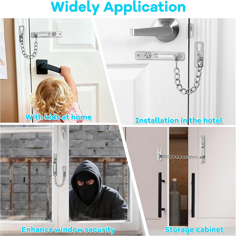 โซ่ล็อคประตูสแตนเลสพร้อมสปริง  - Door Chain Guard บทวิจารณ์และราคา