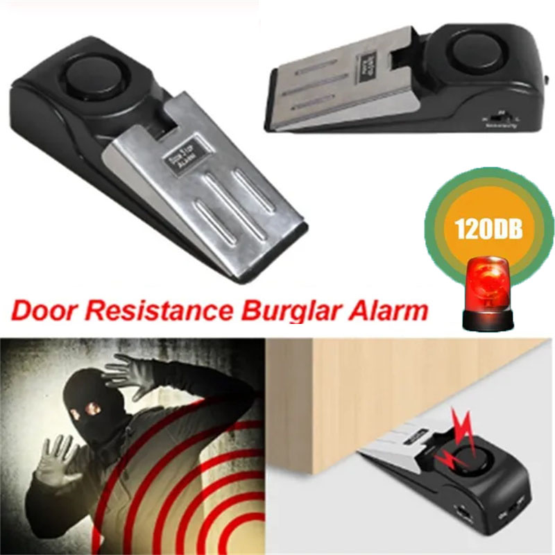 120dB ไร้สายกันขโมยบล็อกสัญญาณ - Door Wedge Alarm บทวิจารณ์และราคา